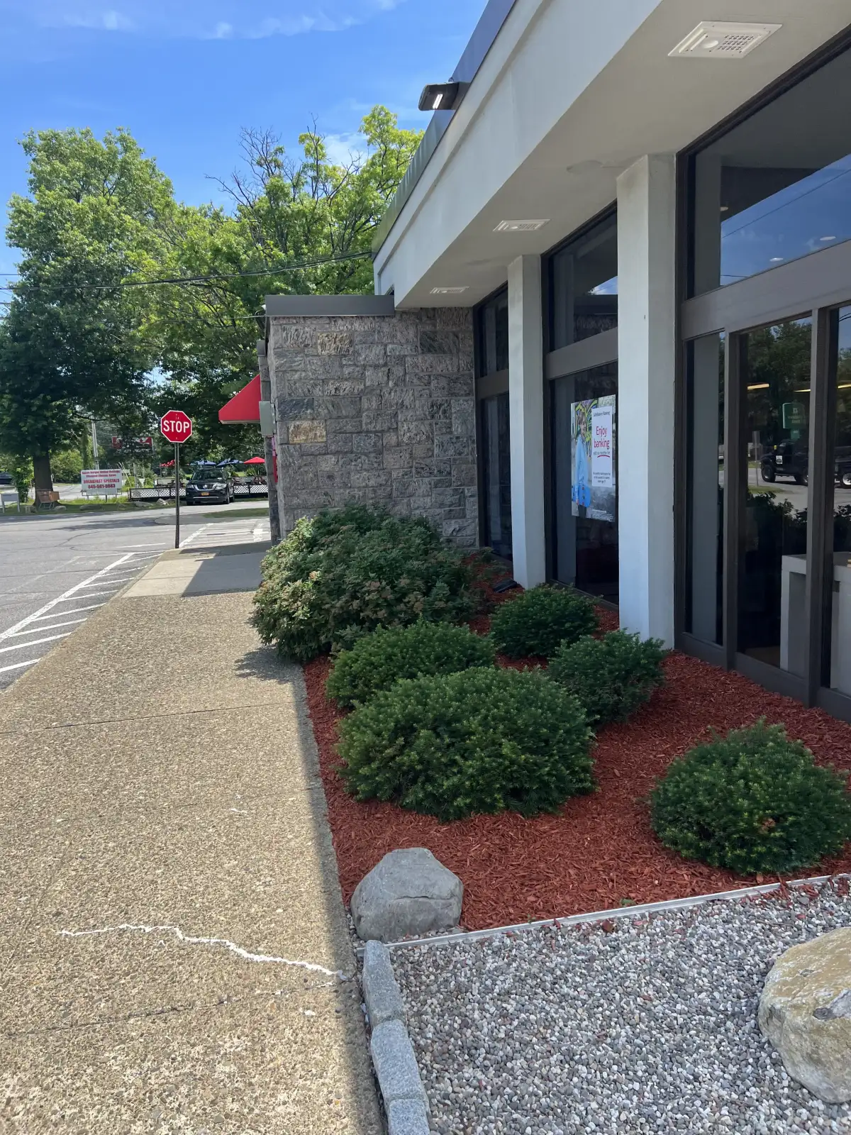 Commercial hardscaping project including walkways and patios