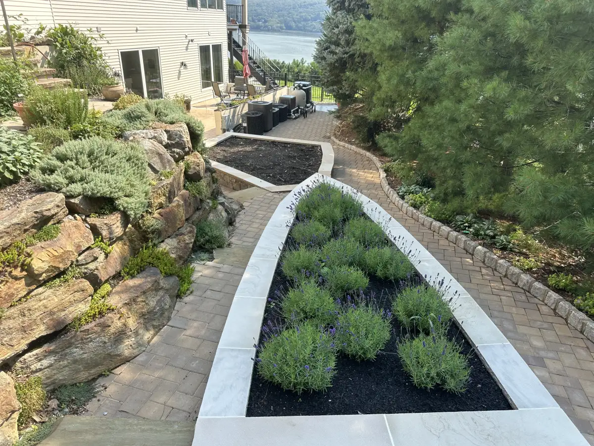 Drainage and paver installation in the Wallkill River Valley area