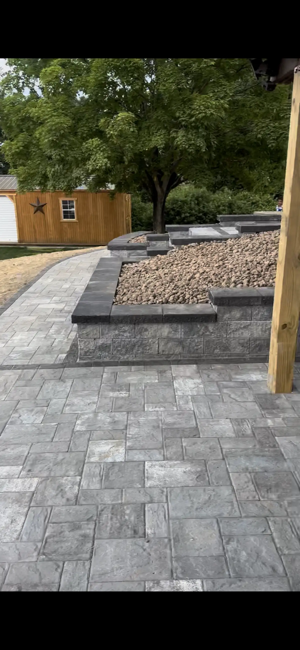 Outdoor hardscape and kitchen planning project by Bernicker and Son Landscaping