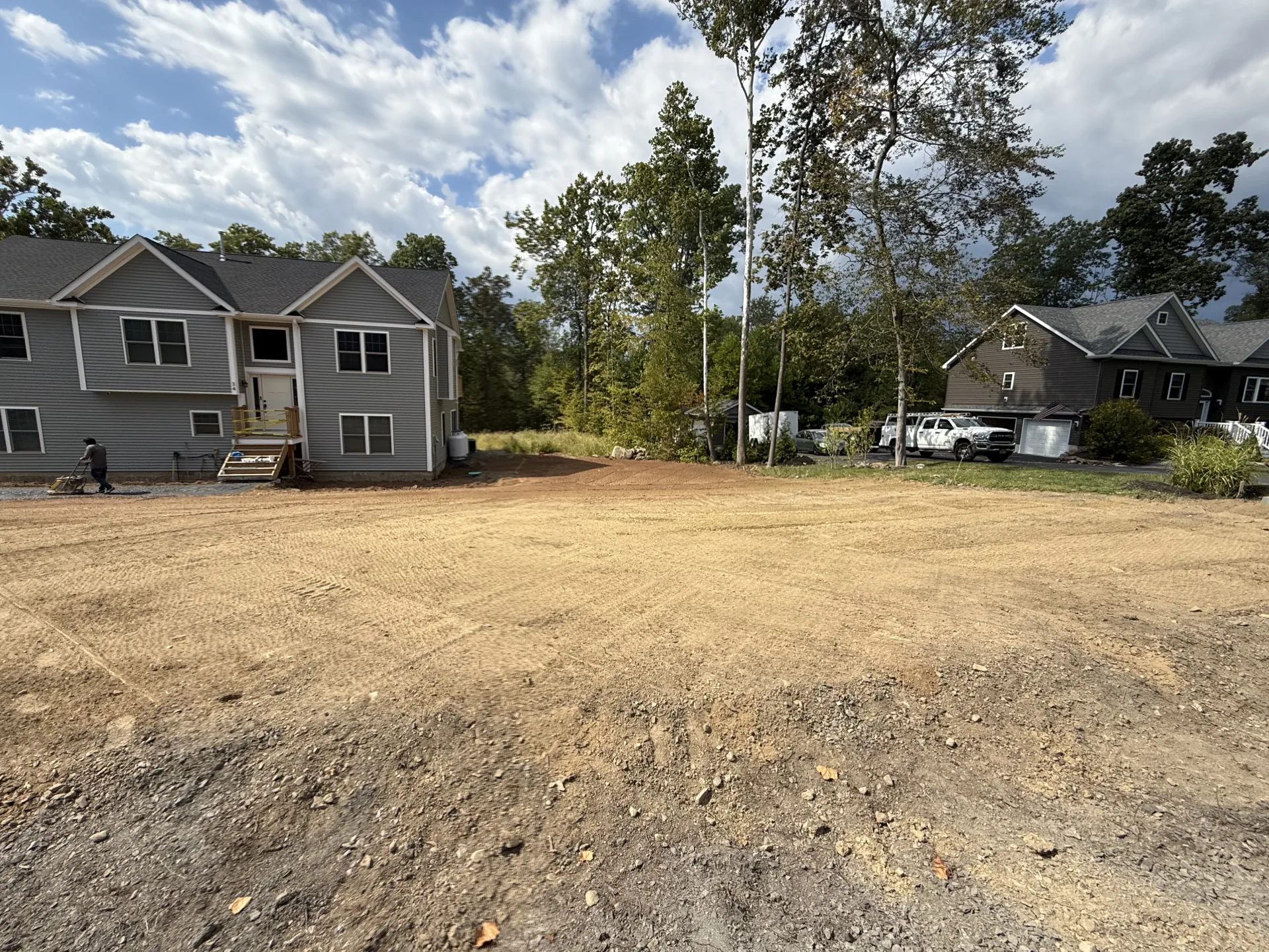 Completed landscaping project by Bernicker and Son